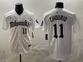Men’s Milwaukee Brewers Jackson Chourio #11 White Team Jersey