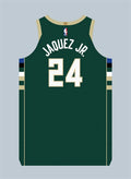 Mens Milwaukee Bucks #24 Jaime Jaquez Jr. Green Icon Edition Swingman Jersey