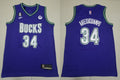 Men’s Milwaukee Bucks #34 Giannis Antetokounmpo Nike Purple 2022-23 Classic Edition Swingman Jersey