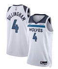 Men’s Minnesota Timberwolves #4 Rob Dillingham White Nike Association Edition Jersey