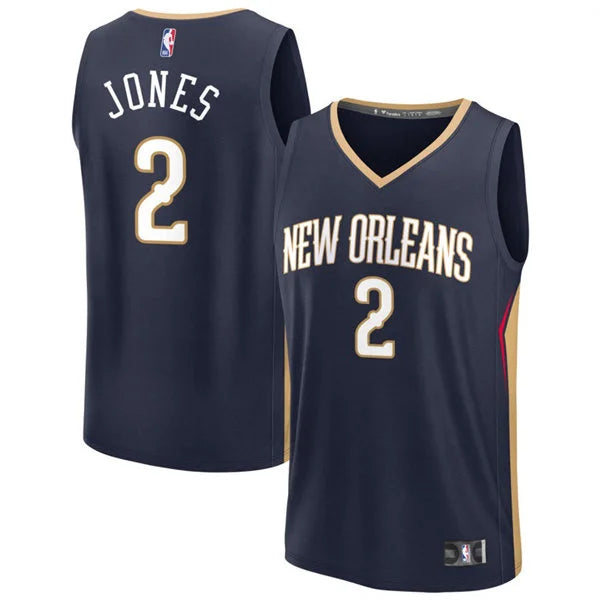 Mens New Orleans Pelicans #2 Herbert Jones Navy Icon Edition Jersey