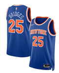 Mens New York Knicks #25 Mikal Bridges Royal Icon Edition Swingman Jersey