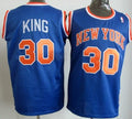 Men’s New York Knicks #30 Bernard King Blue Mitchell & Ness Hardwood Classics Throwback Jersey