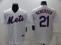 Men’s New York Mets Max Scherzer #21 White Baseball Jersey