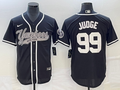 Men’s New York Yankees Aaron Judge #99 Black Jersey Joint Edition