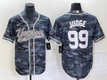 Men’s New York Yankees Aaron Judge #99 Grey Camouflage Jersey Joint Edition