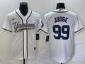 Men’s New York Yankees Aaron Judge #99 White Jersey Joint Edition