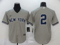 Men’s New York Yankees Derek Jeter #2 Gray Name Jersey