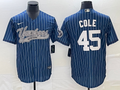 Men’s New York Yankees Gerrit Cole #45 Blue Jersey Joint Edition