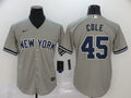 Men’s New York Yankees Gerrit Cole #45 Gray Baseball Jersey