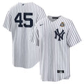 Men’s New York Yankees Gerrit Cole #45 White 2024 World Series Home Jersey