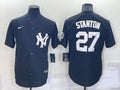 Men’s New York Yankees Giancarlo Stanton #27 Black Baseball Jersey