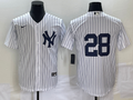 Men’s New York Yankees Josh Donaldson #28 White Name Jersey