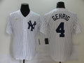 Men’s New York Yankees Lou Gehrig #4 White Baseball Jersey