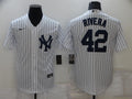 Men’s New York Yankees Mariano Rivera #42 White Baseball Jersey