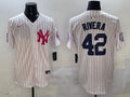Men’s New York Yankees Mariano Rivera #42 White Team Jersey