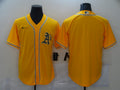 Men’s Oakland Athletics Gold Alternate Blank Jersey