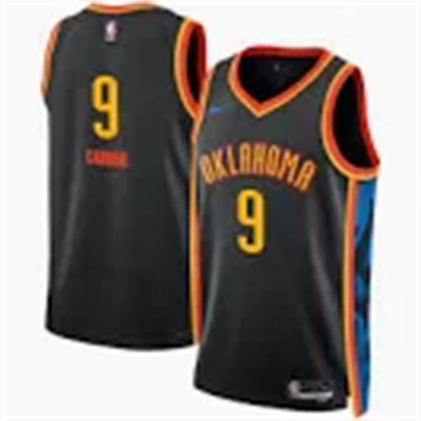 Mens Oklahoma City Thunder #9 Alex Caruso Black 2024-25 City Edition Jersey