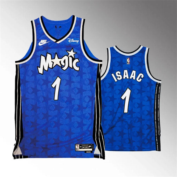 Men’s Orlando Magic #1 Jonathan Isaac 2023-24 Classic Edition Jersey – Blue