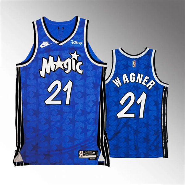 Men’s Orlando Magic #21 Moritz Wagner 2023-24 Classic Edition Jersey – Blue