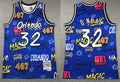 Mens Orlando Magic #32 Shaquille O’neal 1994-95 Mitchell&Ness Graffiti Jersey Blue