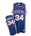 Men’s Philadelphia 76ers #34 Charles Barkley Blue Swingman Throwback Jersey