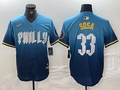Men’s Philadelphia Phillies Edmundo Sosa #33 Blue 2024 City Connect Limited Jersey