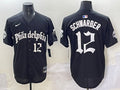 Men’s Philadelphia Phillies Kyle Schwarber #12 Black Jersey