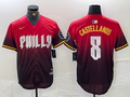 Men’s Philadelphia Phillies Nick Castellanos #8 Red 2024 City Connect Limited Jersey