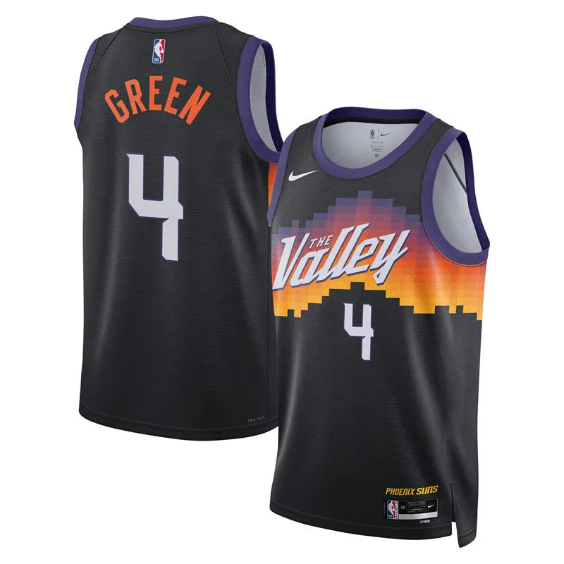 Mens Phoenix Suns #4 Jalen Green 2025-26 City Edition Swingman Jersey Black