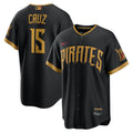 Men’s Pittsburgh Pirates #15 Oneil Cruz Black 2026 City Connect Stitched Jersey