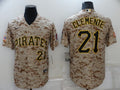 Men’s Pittsburgh Pirates Roberto Clemente #21 Camouflage Jersey