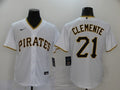 Men’s Pittsburgh Pirates Roberto Clemente #21 White Baseball Jersey