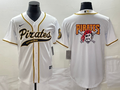 Men’s Pittsburgh Pirates White Team Jersey Joint Edition