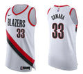 Mens Portland Trail Blazers #33 Toumani Camara White Association Edition Swingman Jersey