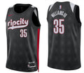 Mens Portland Trail Blazers #35 Robert Williams III Black 2024-25 City Edition Swingman Jersey
