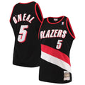 Mens Portland Trail Blazers #5 Jermaine O’Neal Black 1999-2000 Mitchell & Ness Hardwood Classics Swingman Jersey