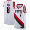 Mens Portland Trail Blazers #8 Deni Avdija White Association Edition Player Jersey
