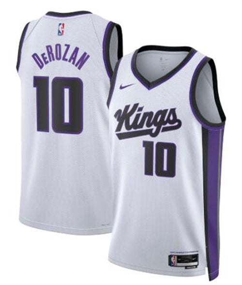 Mens Sacramento Kings #10 DeMar DeRozan White Association Edition Player Jersey