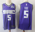 Mens Sacramento Kings #5 De’Aaron Fox Nike Purple Icon Edition Swingman Jersey