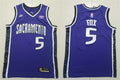 Mens Sacramento Kings #5 De’Aaron Fox Purple Classic Edition Swingman Jersey