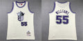 Mens Sacramento Kings #55 Jason Williams Mitchell & Ness Chainstitch Swingman Jersey – Cream