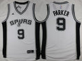 Men’s San Antonio Spurs #9 Tony Parker Revolution 30 Swingman 2015-16 White Jersey
