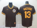 Men’s San Diego Padres Manny Machado #13 Brown Stitched Jersey