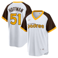 Men’s San Diego Padres Trevor Hoffman #51 White Home Cooperstown Collection Jersey