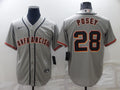 Men’s San Francisco Giants Buster Posey #28 Gray Baseball Jersey