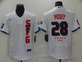 Men’s San Francisco Giants Buster Posey #28 White All Star Baseball Jersey
