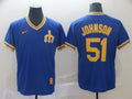 Men’s Seattle Mariners Randy Johnson #51 Blue Baseball Jersey
