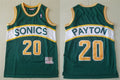Men’s Seattle Supersonics #20 Gary Payton Green Yellow Hardwood Classics Swingman Jersey