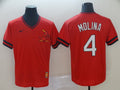 Men’s St. Louis Cardinals Yadier Molina #4 Red Stitched Jersey
